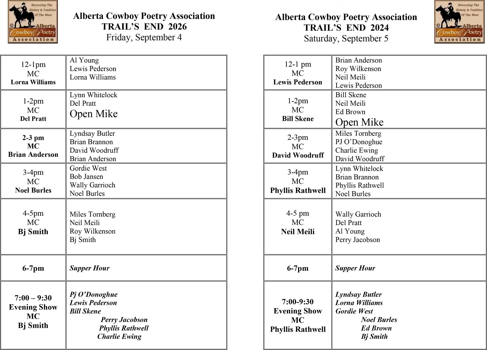 ACPA Trails End Performers Program 2026.webp